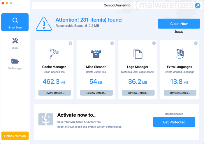 get rid of combo cleaner for mac